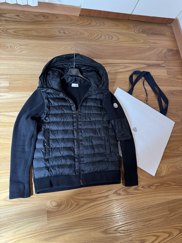 Moncler cardigan uomo nero con